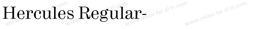 Hercules Regular字体转换